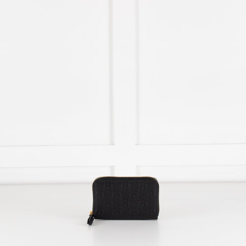 Gucci Black Interlocking Coin Leather Wallet
