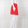 Anne Fontaine Orange Red Front Pleated Shorts