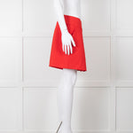 Anne Fontaine Orange Red Front Pleated Shorts