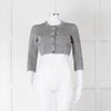Alaia Silver Lurex Cropped Cardigan
