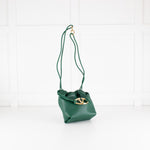Valentino Green Napa Mini V Logo Pouf Bucket Bag