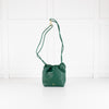 Valentino Green Napa Mini V Logo Pouf Bucket Bag