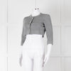 Alaia Silver Lurex Cropped Cardigan