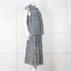 Proenza Schouler White Green Black Silk Elasticated Waist Skirt