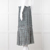 Proenza Schouler White Green Black Silk Elasticated Waist Skirt