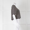 Alexander McQueen Black Cream Geometric Print Knit Top
