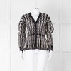 Alexander McQueen Black Cream Geometric Print Fit & Flare Cardigan
