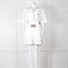 Palm Angels White Linen Cropped Pyjama Style Co-ord