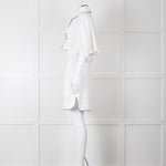 Palm Angels White Linen Cropped Pyjama Style Co-ord