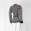 Alexander McQueen Black Cream Geometric Print Fit & Flare Cardigan