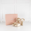 Miu Miu Gold Donna Platform Sandal