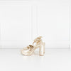 Miu Miu Gold Donna Platform Sandal