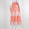 Miguelina Peach Skirt (has belt) With White Broderie Inserts