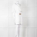 Palm Angels White Linen Cropped Pyjama Style Co-ord