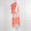 Miguelina Peach Skirt (has belt) With White Broderie Inserts