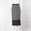 Alexander McQueen Black Cream Geometric Print Pencil Skirt