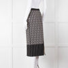 Alexander McQueen Black Cream Geometric Print Pencil Skirt