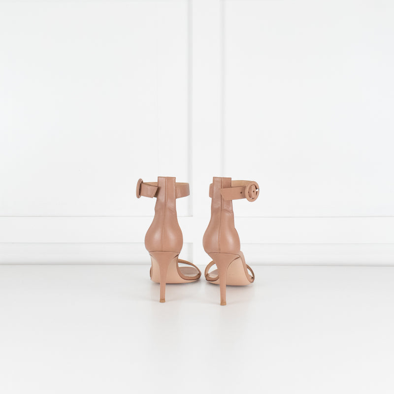 Gianvito Rossi Nude Ankle Strap Sandal