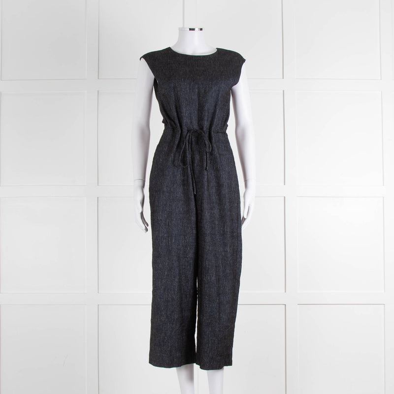 Maiyet Dark Blue Fleck Sleeveless Jumpsuit
