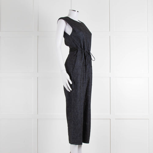 Maiyet Dark Blue Fleck Sleeveless Jumpsuit