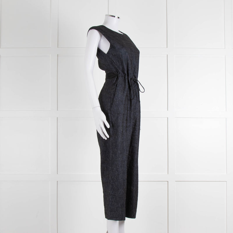 Maiyet Dark Blue Fleck Sleeveless Jumpsuit