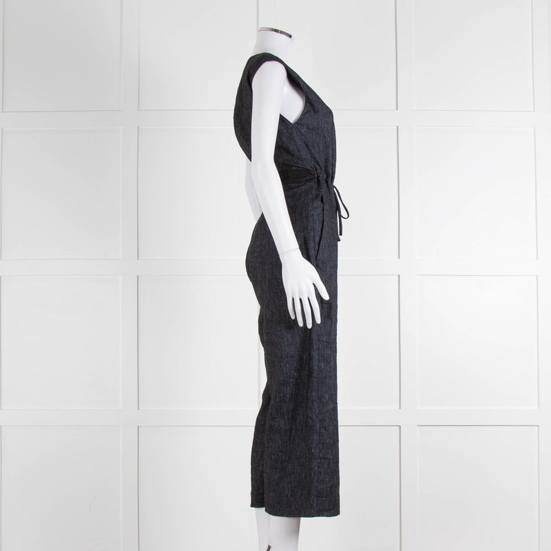 Maiyet Dark Blue Fleck Sleeveless Jumpsuit