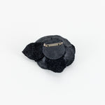Chanel Black Tweed Fabric Chanel Camelia Brooch