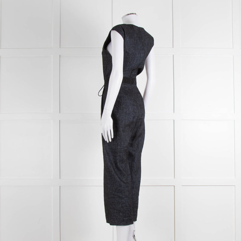 Maiyet Dark Blue Fleck Sleeveless Jumpsuit