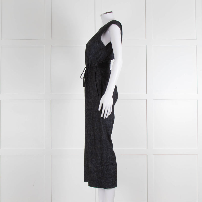 Maiyet Dark Blue Fleck Sleeveless Jumpsuit