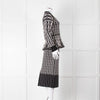 Alexander McQueen Black Cream Geometric Print Fit & Flare Cardigan