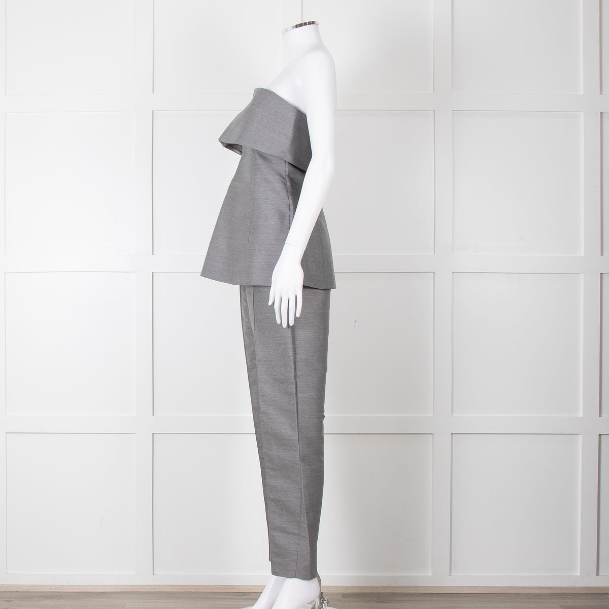 Toteme Grey Bandeau Top with Foldover