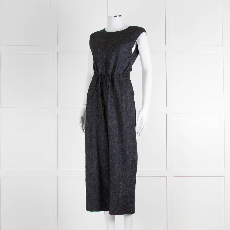 Maiyet Dark Blue Fleck Sleeveless Jumpsuit