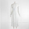 Needle & Thread Off White Sequinned Long Sleeve Midi Dress