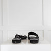 Chanel Black Mesh Camelia Sandals