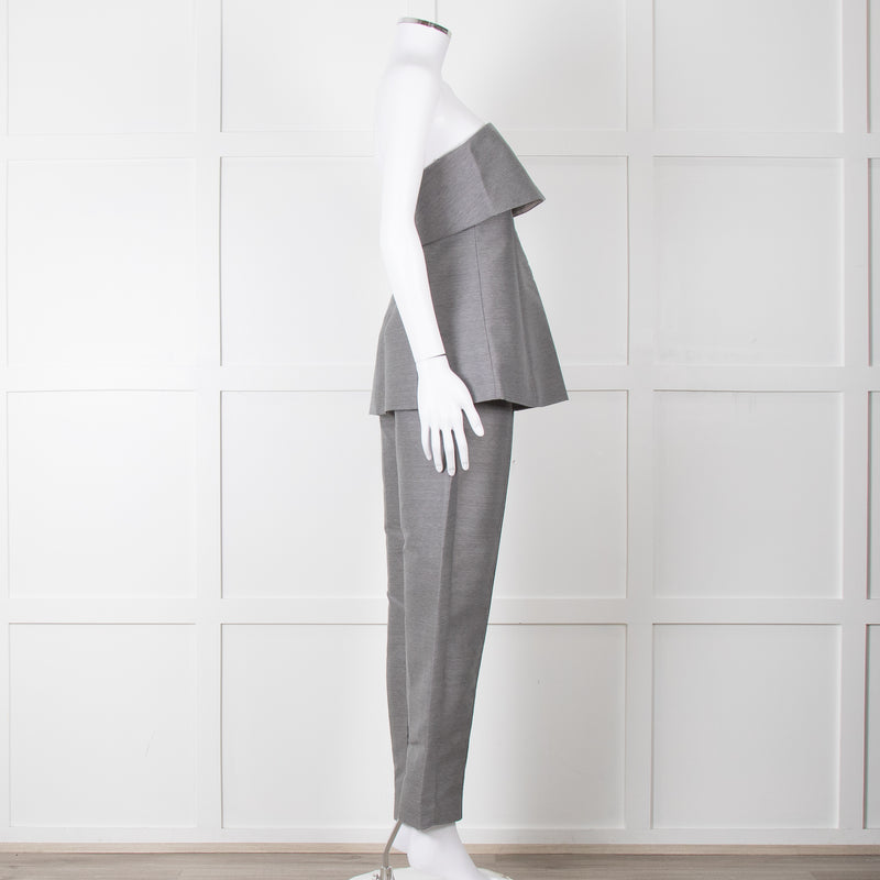 Toteme Grey Bandeau Top with Foldover