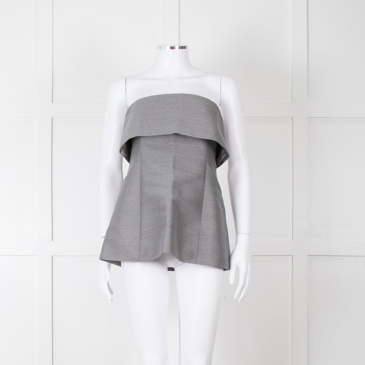 Toteme Grey Bandeau Top with Foldover