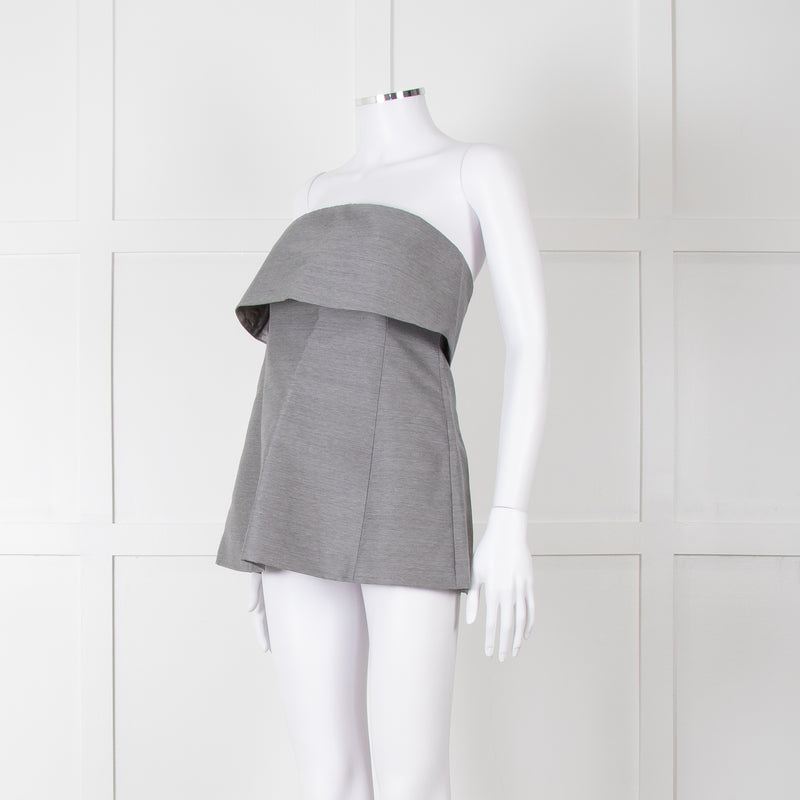 Toteme Grey Bandeau Top with Foldover
