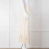 Sandro Cream Knit Fringed Midi Skirt
