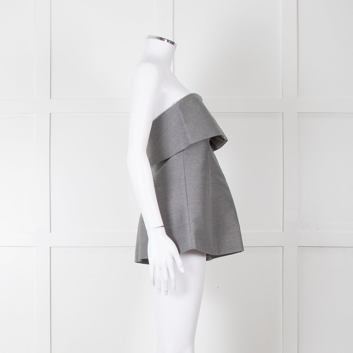 Toteme Grey Bandeau Top with Foldover