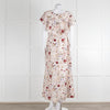 Lily & Lionel Cream Khaki Red Floral Sleeveless Maxi Dress