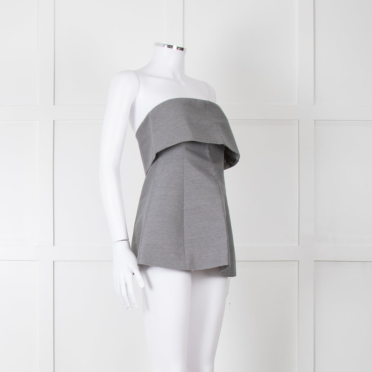 Toteme Grey Bandeau Top with Foldover