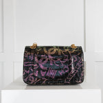 Chanel Black 2:55 224 Graffiti Flap Bag