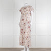 Lily & Lionel Cream Khaki Red Floral Sleeveless Maxi Dress