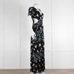 Ba&sh Black Cream Side Cut Out Floral Maxi Dress
