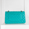 Chanel Turquoise Medium Classic Double Flap Lambskin Handbag