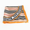 Burberry Beige Icon Stripe Logo Graphic Square Silk Scarf