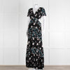 Ba&sh Black Cream Side Cut Out Floral Maxi Dress