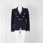 Veronica Beard Miller Dickey Navy Blazer With Gold Buttons