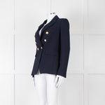 Veronica Beard Miller Dickey Navy Blazer With Gold Buttons
