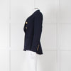 Veronica Beard Miller Dickey Navy Blazer With Gold Buttons